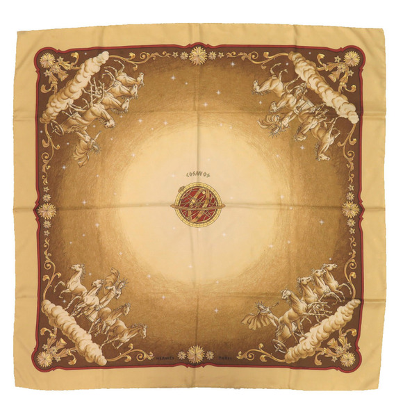 Hermes Accessories - HERMES Authentic Yellow Silk Scarf